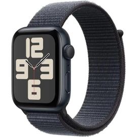 Apple Watch SE (GPS) - 2e génération - 44 mm - aluminium minuit - Montre connectée avec bracelet sport - deux couches de matières textiles tissées - encre - taille du poignet : 130-200 mm - 32 Go...