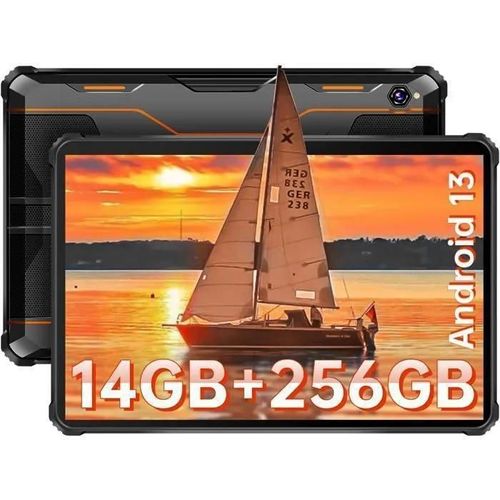 Oukitel RT5 Robuste Tablette Tactile 8Go + 256Go 10.1" ¿¿cran Batterie 11000mAh Android 13 Octa Core Double SIM 4G LTE - Orange