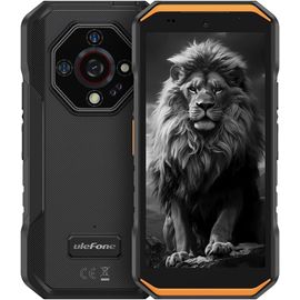 Telephone Portable Incassable Ulefone Armor X32 Pro 5G, 16Go+256Go/SD-2TB Android 14 5500mAh Smartphone Camera 64MP+16MP+25MP, Flashlight/3-Slots/5,65""/Octagon Dome-Inspired Design/GPS/OTG/NFC Orange