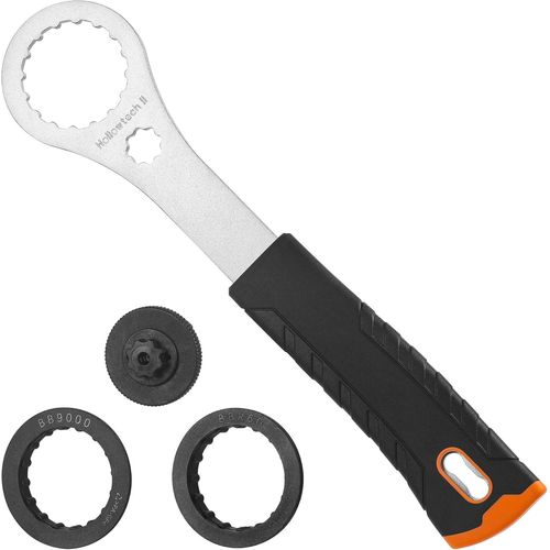 Sept-Outil Centerlock Pour Vélo, Clé De Pédalier Avec 2 Adaptateurs Et 1 Outil De Couvercle De Manivelle Compatible Avec Shimano Hollowtech Ii, Bb9000, Bbr60