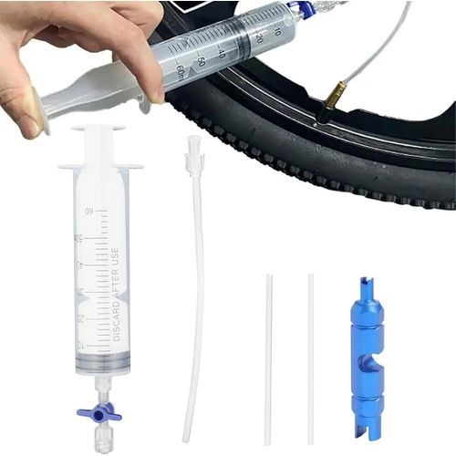 Sept-Tubeless Seringue,Seringue De Mastic De Vélo Tubeless,Outil De Retrait De Noyau De Valve De Seringue D'injecteur,Kit De Montage Tubeless,Pour Autres Mastics