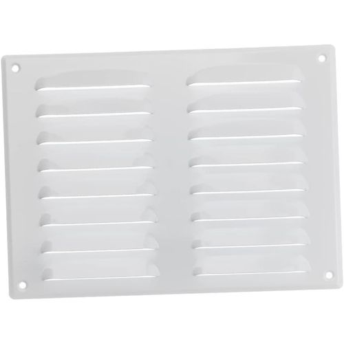KALANKA-260x190mm Grille de Ventilation avec Moustiquaire - Grilles d'aération en Métal - Acier, Blanc