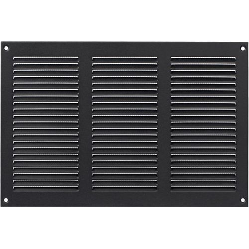 Grille d'aération anthracite - 300 mm x 200 mm - Grilles de reprise d'air en acier - pour plafond et mur latéral - Système CVC - Équipées de moustiquaire (30 x 20 cm)