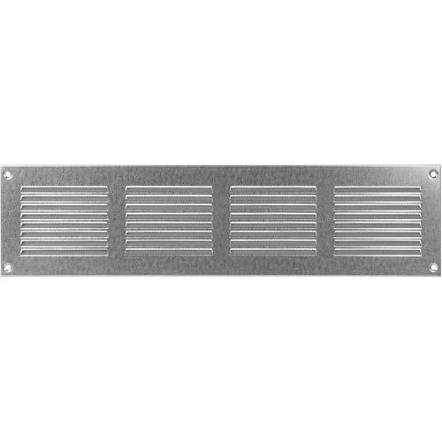 Grille d'aération galvanisée de 400 mm x 100 mm - Grilles d'air de retour en acier de qualité - pour plafond et parois latérales - CVC - avec écran de protection contre les insectes
