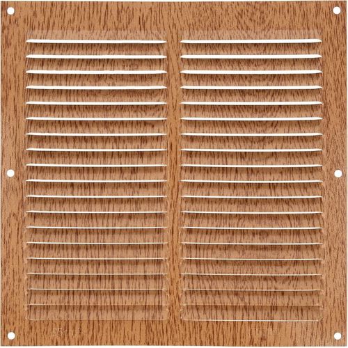 SEPT-- Grille de ventilation carrée en Aluminium | Grilles d'aération pour sortie d'air | Idéal pour plafond de cuisine et de salle de bain | Dimensions : 200 x 200 mm | Couleur: Bois