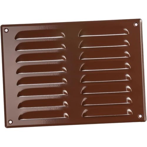 KALANKA-260x190mm Grille de Ventilation avec Moustiquaire - Grilles d'aération en Métal - Acier, Marron