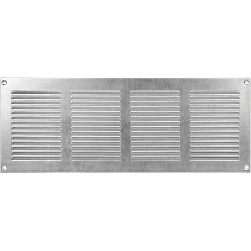 Grille d'aération galvanisée de 400 mm x 150 mm - Grilles d'air de retour en acier de qualité - pour plafond et parois latérales - CVC - avec écran de protection contre les insectes