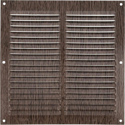 SEPT-- Grille de ventilation carrée en Aluminium | Grilles d'aération pour sortie d'air | Idéal pour plafond de cuisine et de salle de bain | Dimensions : 200 x 200 mm | Couleur: Wengue