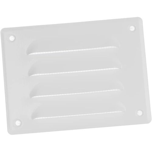 SEPT-140x105mm Grille de Ventilation avec Moustiquaire - Grilles d'aération en Métal - Acier, Blanc