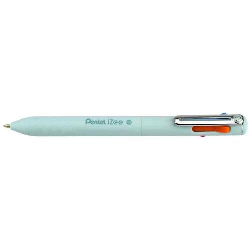 Stylo - 4 Couleurs - Pointe Moyenne - Corps Vert Menthe - Pentel