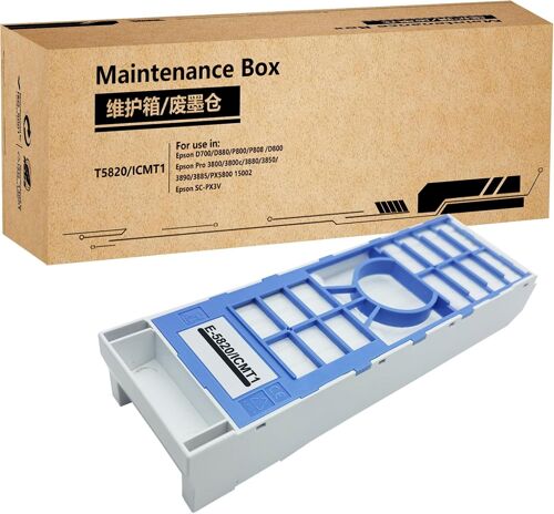 T5820 Réservoir D'Encre De Rechange Pour Cartouche D'Entretien D'Encre C13T582000, Fonctionne Avec Epn Surelab D700 D800 D870 D880 Surecolor P800 P808 Sc-Px3V Imprimante[ENC944380]