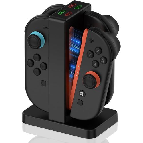 Charger for Nintendo Switch 2,4 in 1 Magnetic Charger for Switch 2 Controllers,with Type C Cable and LED Indicator,Fast Charging Station Compatible with Switch 2 Joy Cons