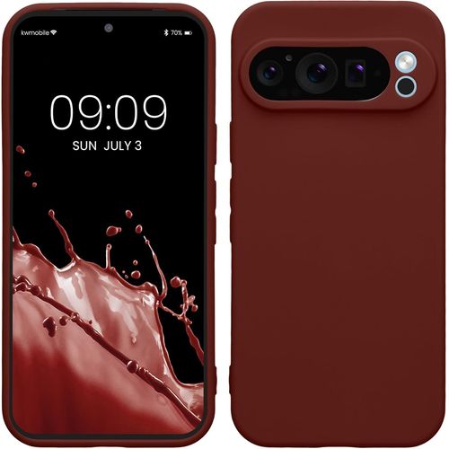 Housse Compatible Avec Google Pixel 9 Pro Coque - Housse De Téléphone En Tpu Avec Protection Appareil Photo - Rouge Fauve