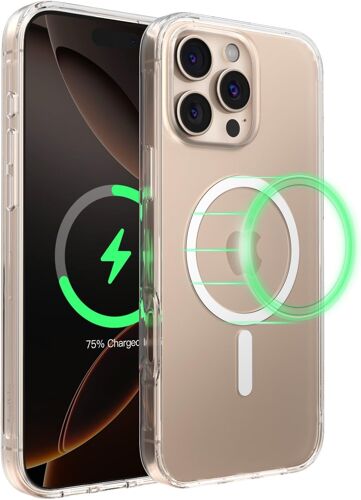 KALANKA-SheerForce Coque de Protection pour iPhone 16 Pro Max (Compatible MagSafe, Design Fin, Protection antimicrobienne, antirayure, magnétique et Anti-impacts, Transparent)