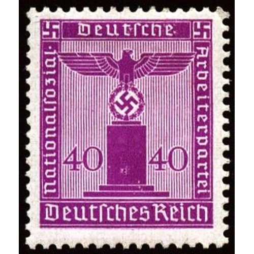 Allemagne, 3ème Reich 1942, Très Beau Timbre De Service Neuf** Luxe Yvert 126, Aigle Et Croix Gammée Sur Socle, 40pf. Lilas Rose.