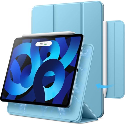LORANKA-Coque Magnetique pour iPad Air 11 Pouces M3/M2 (2025/2024), iPad Air 5/4 (10,9 Pouces 2022/2020 5eme/4eme Génération), iPad Pro 11 (2018), Attachement Magnetique (Bleu)