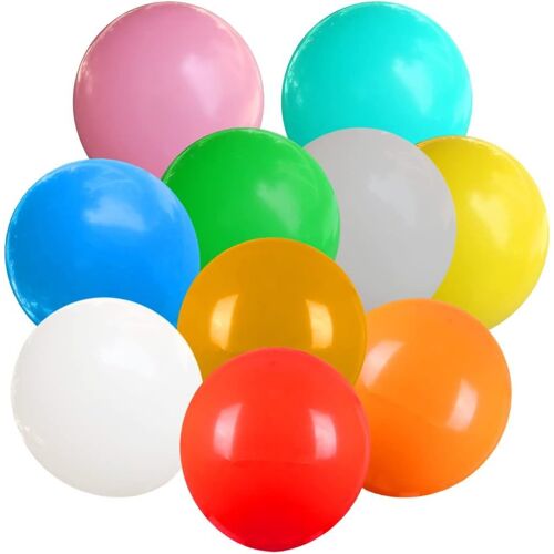 SJZG-Ballon Géant, Latex 18 Pouces Ballons, Grandballon Multicolore, Ballons Géant En Latex Rond Grande, Ballon Gonflable Géant Pour Mariage Anniversaire Baptême Bébé Douche Enfants Fête Festival