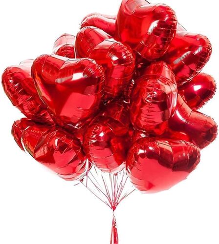 20 Ballons Coeur Helium Rouge - Décoration Romantique Pour Mariage, Fête, Saint Valentin, Fiançailles