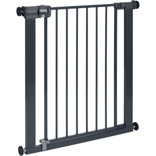 Easy Close Metal Gate,Barrière Escalier Enfant À Pression 73-80 Cm (Max 108 Cm),Barrière De Sécurité Enfant Facile À Fermer D'une Main,Sans Vis Ni Perçage,Double Verrouillage,Noir