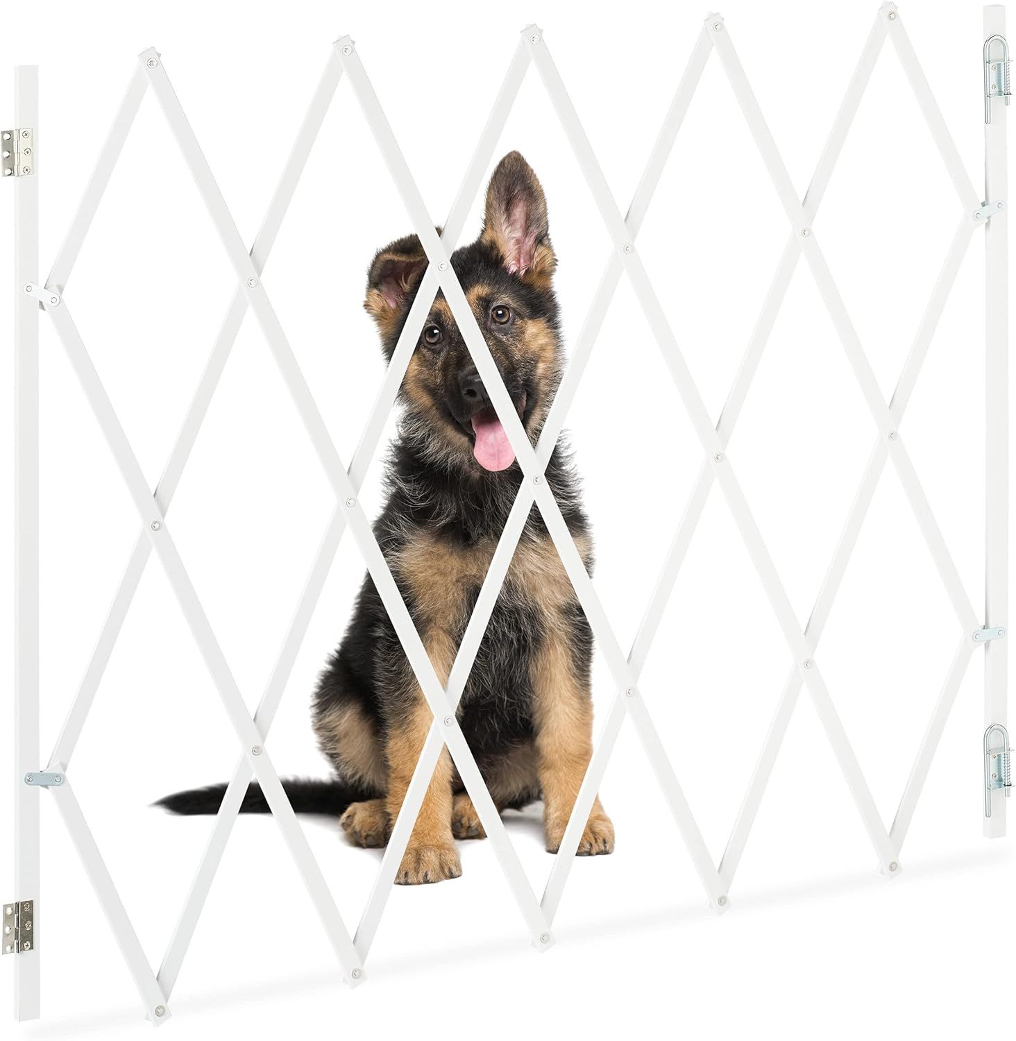 Barrière De Sécurité Chien Pliable Sans Perçage, Barrière Chien En Bois A 4 Panneaux Blanc Yaheetech 94051766