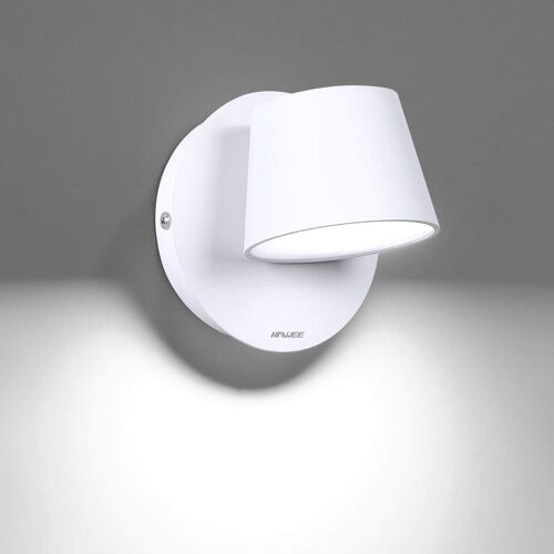 Moderne Applique Murale Led Lampe De Lecture Murale 350° Pivotant Style Nordique Spot Mural Led Lampe Murale Interieur Pour Chambre À Coucher Salon Escalier Couloir,Blanc 6000k