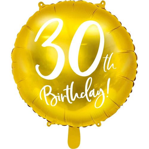 Ballon En Aluminium Doré 30E Anniversaire ¿ Ballon À L'Hélium En Forme De Chiffre 30 ¿ Décoration Pour Femmes Et Hommes ¿ Réutilisable ¿ Décoration De Fête D'Anniversaire 30 Ans