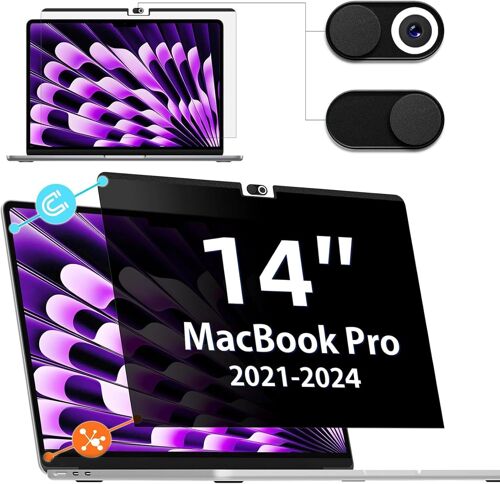 acdsgd-Filtre de Confidentialité Magnétique pour MacBook Pro 14 2025-2021 (M5/M4/M3/M2/M1), Filtres d'écran pour Ordinateur Portable Amovible, Anti-Lumière Bleu Ecran Confidentialité