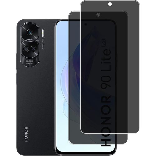KAL-[2 Pièces Anti Espion Verre Trempé Protection Écran Pour Honor 90 Lite 9H Dureté, Anti Rayures, Confidentialité Protecteur D'Écran Verre Compatible Avec Honor 90 Lite