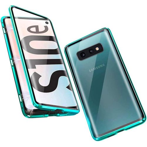 Coque 360° Pour Samsung Galaxy S10e - Verre Trempé Avant Et Arrière, Bumper Métal Magnétique, Anti-Choc Transparent, Protection Caméra Et Empreinte Digitale