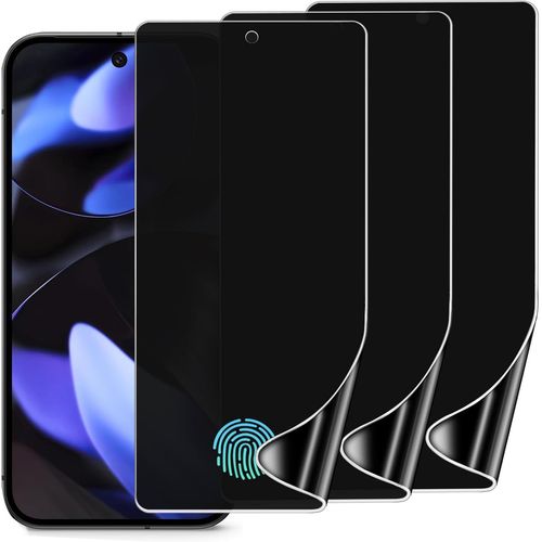 3x Film Protecteur Vie Privée Tpu Hydrogel Pour Google Pixel 9 - Compatible Empreintes Digitales, Anti-Espion, Auto-Réparant, Sans Bulles, Installation Facile