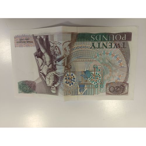 Billet 20 Pounds Royaume Uni William Shakespeare