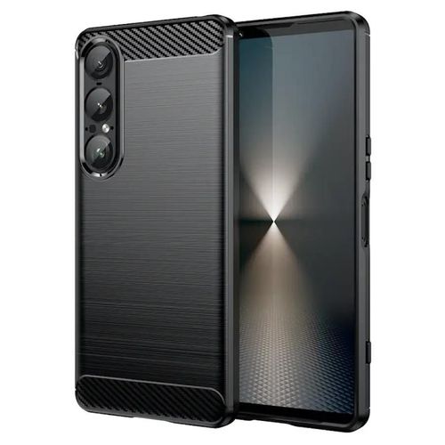 Coque Pour Sony Xperia 1 Vii - Housse Etui Silicone Gel Carbone + Verre Trempe - Noir