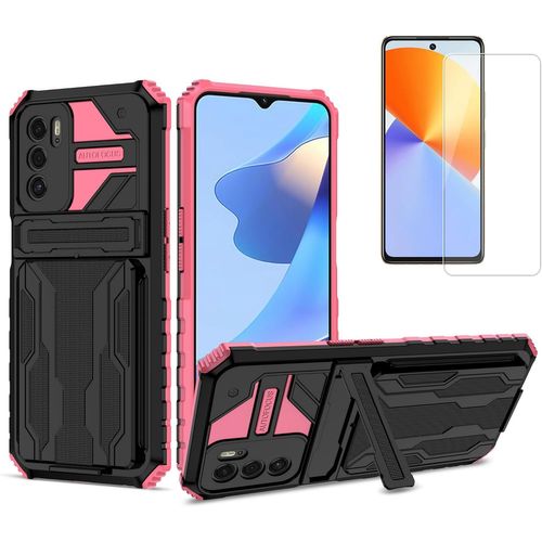 Coque Compatible Oppo A16 (Cph2269) Avec Protège-Écran En Verre Trempé - Modèle Jgs-Bkb - Rose