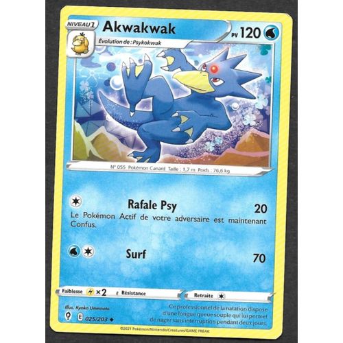 Carte Pokémon Akwakwak 025/203 - Evolution Céleste (Vf)