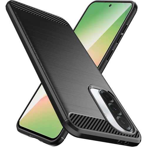 Coque Protection Noire Style Carbone Pour Samsung Galaxy A17 5g Souple Antichoc Xeptio