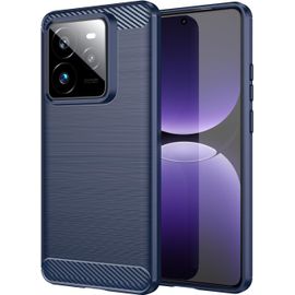 Coque Gel Tpu Pour Realme Gt 7 Pro 5g - Bleu, Effet Fibre De Carbone, Antichoc Et Anti-Rayures Avec Grip, Bords Surélevés Et Protection Des Coins