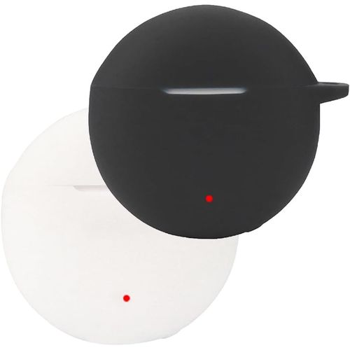 Coque En Silicone Compatible Honor Earbuds X5 ¿ Protection Antichoc, Compatible Recharge Sans Fil, Pack 2 (Noir Et Blanc)