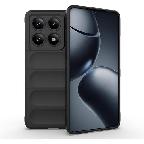 Coque Silicone Liquide Pour Xiaomi 14t Pro 5g ¿ Noir, Protection 360° Antichoc, Doublure Microfibre Et Traitement Antibactérien, Compatible Recharge Sans Fil Et Nfc