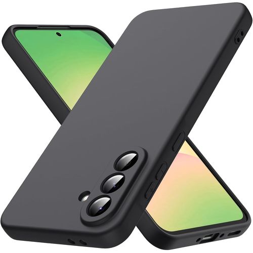 Coque En Silicone Liquide Pour Samsung Galaxy A56 5g ¿ Protection Antichoc Ultra-Mince, Toucher Anti-Traces ¿ Noir
