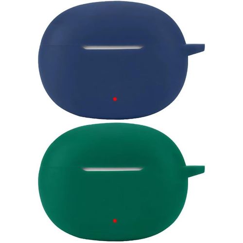 Coque En Silicone Pour Honor Choice Earbuds X5 ¿ Lot 2 (Bleu & Vert), Protection Antichoc Et Anti-Poussière, Compatible Charge Sans Fil, Accès Port De Charge, Installation Facile
