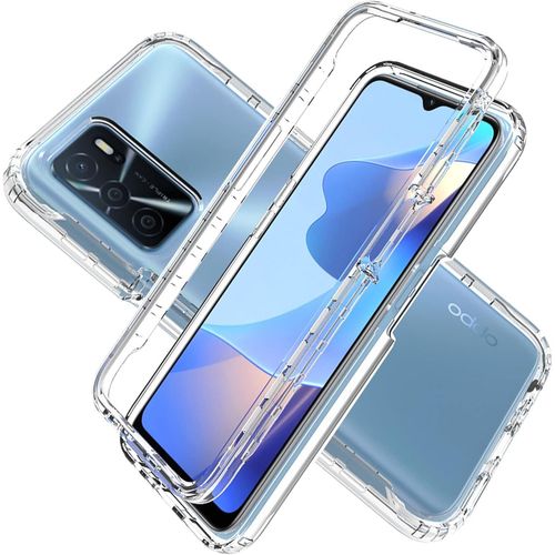 Coque Hybride 360° 2-En-1 Pour Oppo A16 / A16s / A54s - Antichoc, Face Avant Tpu Souple & Dos Pc Rigide, Transparente, Protection Intégrale