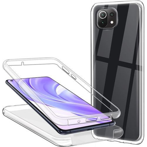 Coque Intégrale 360° Transparente Ultra-Fine Pour Xiaomi Mi 11 Lite ¿ Tpu Souple + Dos Pc, Protection Écran Et Caméra Anti-Chocs