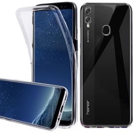 Coque Huawei Honor View 10 Lite / Honor 8x - Protection Intégrale 360° Anti¿Choc 2-En-1 (Avant Tpu Souple + Arrière Pc Rigide) ¿ Transparente, Antirayures Et Antidérapante