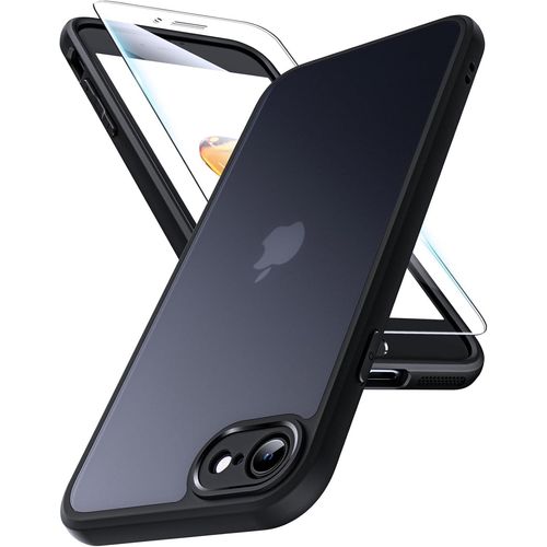 Coque Iphone 7/8/Se - Protection Totale Caméra, Anti-Choc Grade Militaire, Dos Translucide Givré, Bords Souples, Ultra-Fine