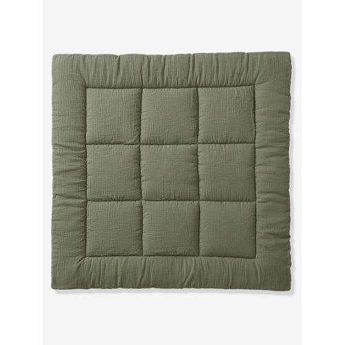 Tapis De Sol / Fond De Parc Uni Gaze Et Percale De Coton Olive