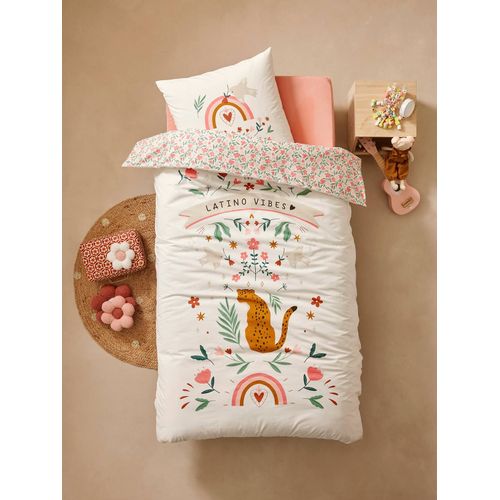 Parure Housse De Couette Enfant Et Taie D'oreiller Latino Vibes, Avec Coton Recyclé Multicolore