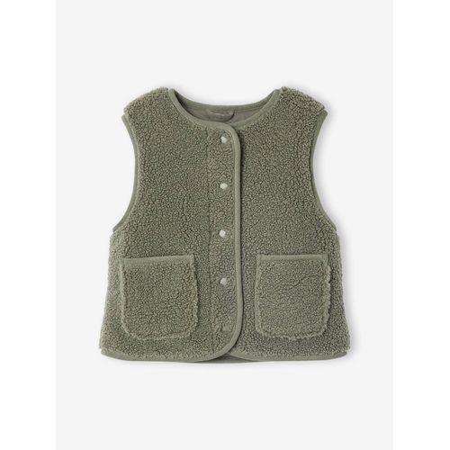 Gilet Sans Manches En Sherpa Fille Vert