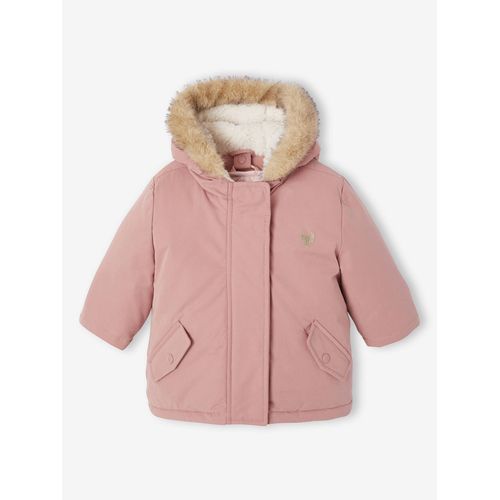 Parka + Doudoune Fine Bébé 3 En 1 Vieux Rose