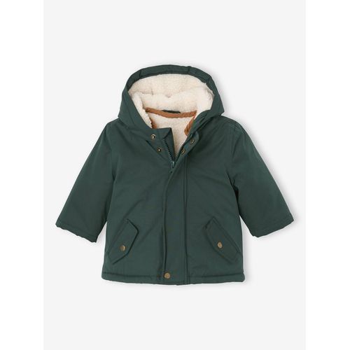 Parka 3 En 1 Bébé Avec Gilet Amovible En Sherpa Vert Sapin