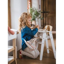 Chaise haute poupon en bois FSC® blanc